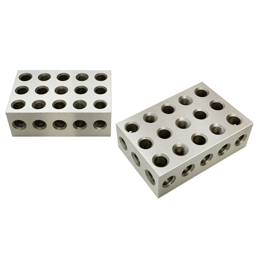 2-4-6 Blocks 23 Holes Matched Pair Ultra Precision 0.0003" Machinist 246 Jig Fit for Milling Machine