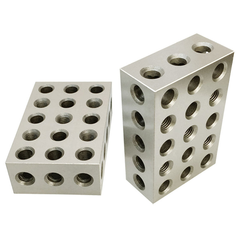 2-4-6 Blocks 23 Holes Matched Pair Ultra Precision 0.0003" Machinist 246 Jig Fit for Milling Machine
