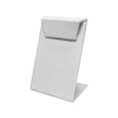 2 Pc 2-1/2''W x 3-1/2''H White Faux Leather Earring Display Stand Jewelry Retail Fixture Displaying Earrings Holder