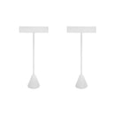 2 Pc 2-1/2''W x 5-1/2''H White Faux Leather Earring Display Stand Jewelry Retail Fixture Displaying Earrings Holder