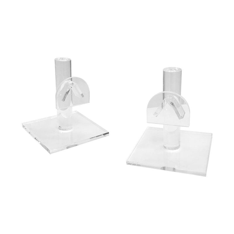 2 Pc 3'' High Lucite Acrylic Single Eyeglass Display Fixture Countertop Stand Retail Store