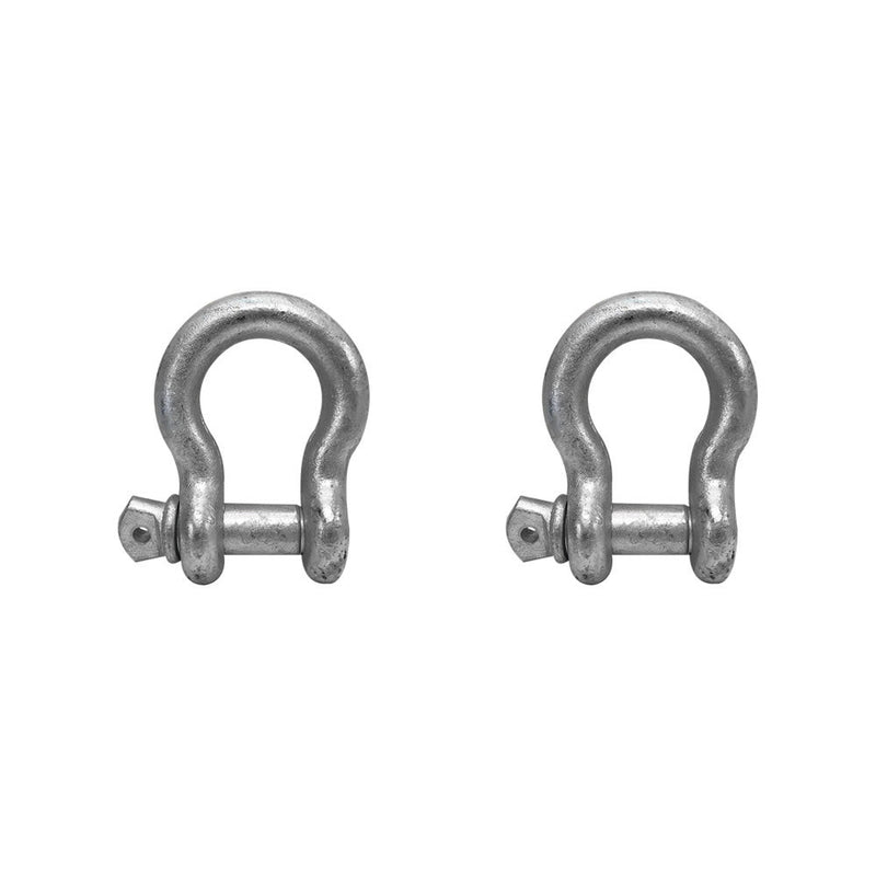 2 PC 3/16" Screw Pin Anchor Shackle Galvanized Steel Drop Forged 665 Lbs D Ring Bow Rigging