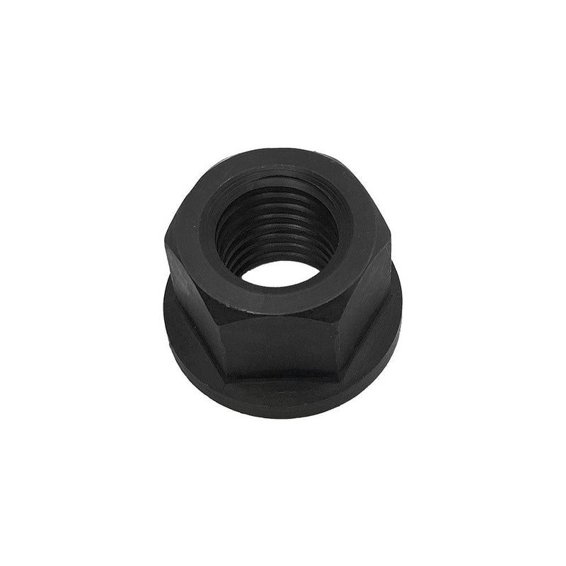 2 Pc 3/8"-16 Thread Flange Nut Steel Hex Threading Black Oxide Finish