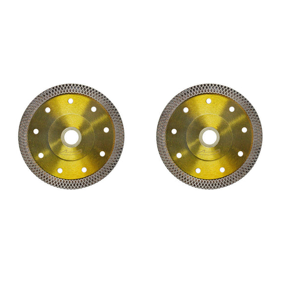 2 Pc 4-1-2'' Dry Wet Tile Granite Porcelain Diamond Blade Saw Mesh Rim Ceramic Cutting Disc Wheel Angle