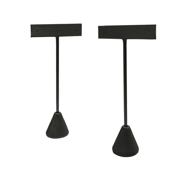 2 Pc 5-1/2'' High Slate Gray Leatherette Single Earring Display Fixture Retail Store Showcase