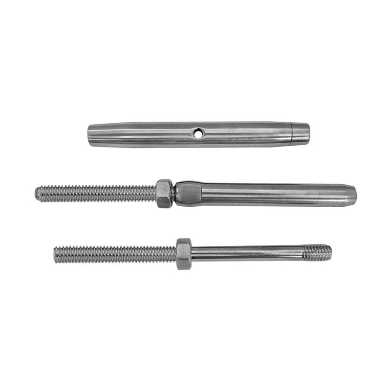 2 Pc 5/16" Stainless Steel T316 Threaded Rod Swage Stud 1-4'' Cable Railing Rigging