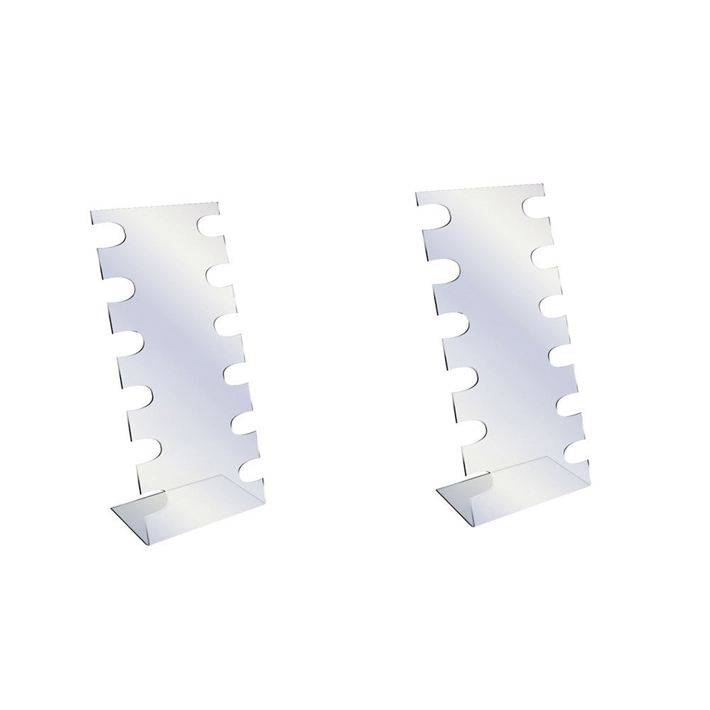 2 Pc 6 Pairs Lucite Acrylic Eyeglass Display Holder Countertop Eyewear Fixture Display Showcase