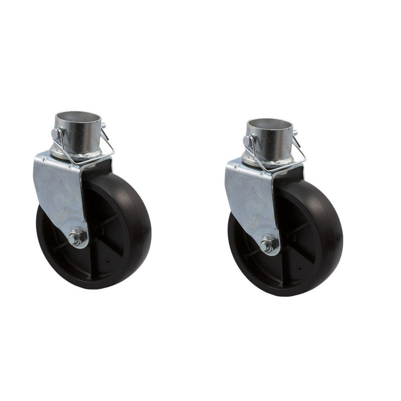 2 Pc 6" Trailer Jack Swivel Caster Wheel with Pin Boat Hitch Replacement Removable