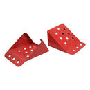 2 Pc 9''L x 8''W x 5''H Steel Wheel Chocks Nonslip Surface Tire Chock