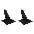 2 Pc Black Velvet Single Finger Ring Display Jewelry Showcase