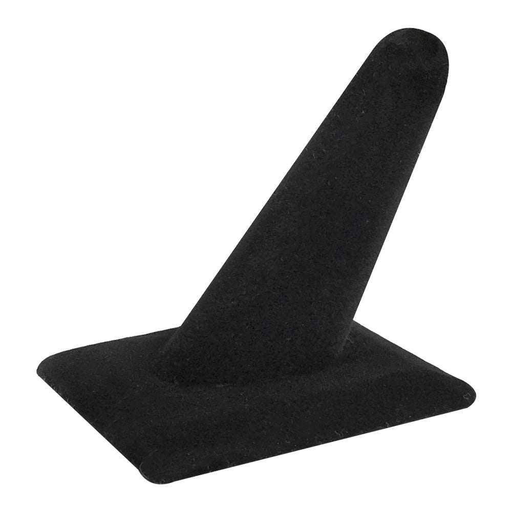2 Pc Black Velvet Single Finger Ring Display Jewelry Showcase