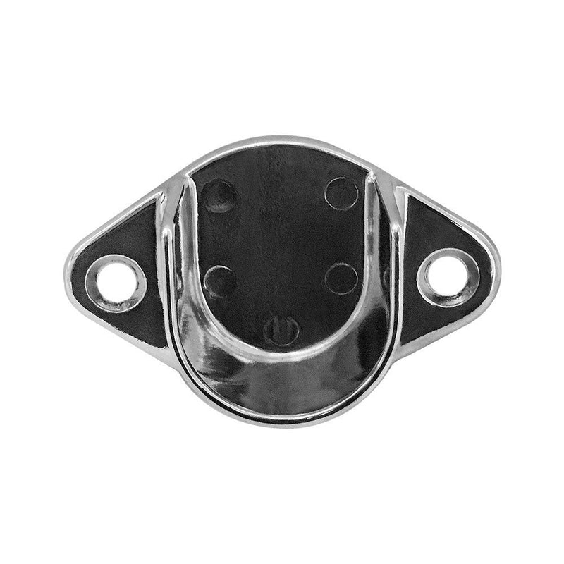 2 Pc Chrome Finish 1-1/16'' Tubing U Flange Half Round Wall Flanges Retail Fixture Hanger