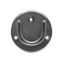 2 Pc Chrome Finish 1-1/4'' Tubing U Flange Half Round Wall Flanges Retail Fixture Hanger