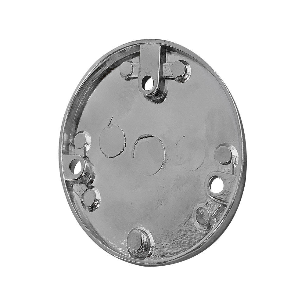 2 Pc Chrome Finish 1-1/4'' Tubing U Flange Half Round Wall Flanges Retail Fixture Hanger