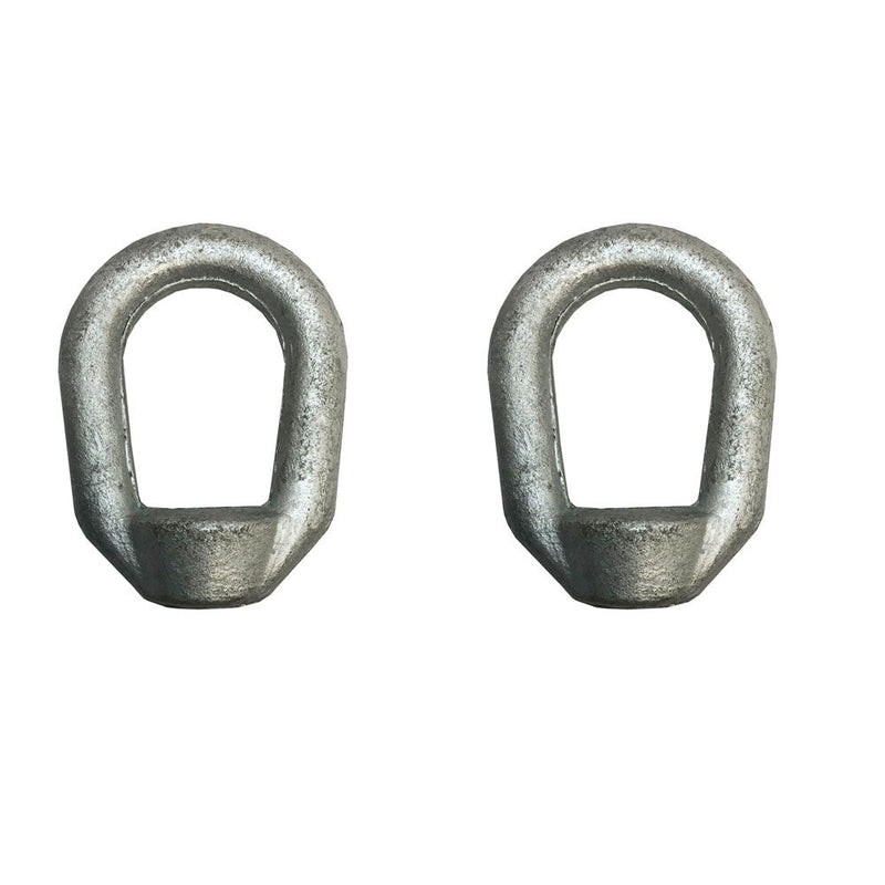2 Pc Galvanized EYE NUT 1/4" Bail 1/4" Tap Thread Drop Forged Carbon Steel 520 Lbs WILL