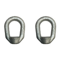 2 Pc Hot Dipped Galvanized 3/8" Thickness Eye Nut With 1/2"-13 Tap 2,250 Lbs WLL