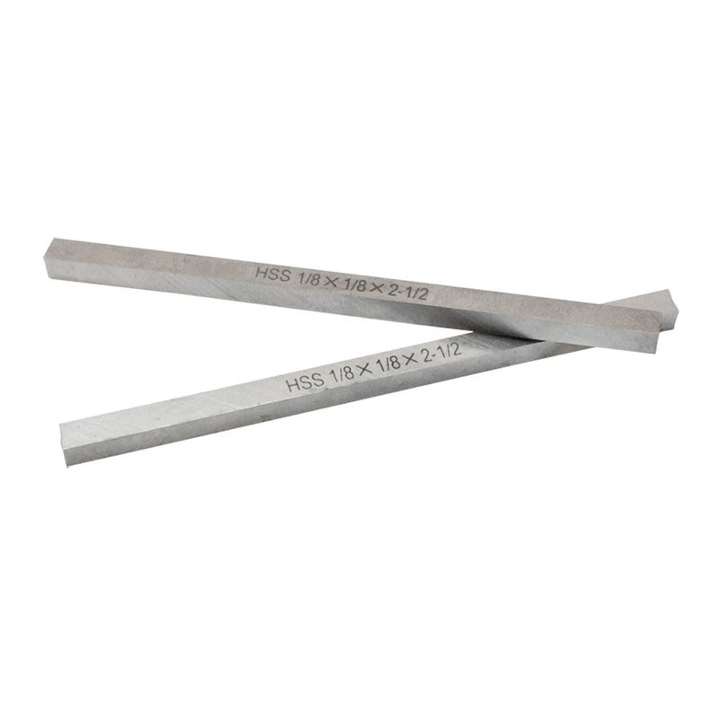 2 PC High Speed Steel HSS Square Tool Bit 1/8" x 1/8" x 2-1/2" M2AL Square Ground Cobalt