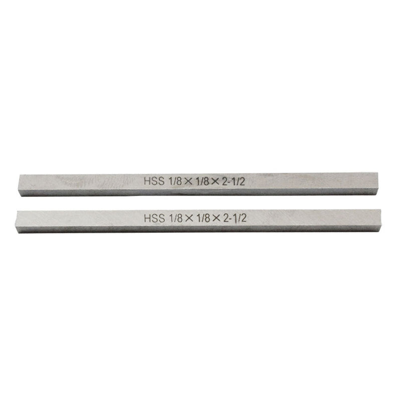 2 PC High Speed Steel HSS Square Tool Bit 1/8" x 1/8" x 2-1/2" M2AL Square Ground Cobalt