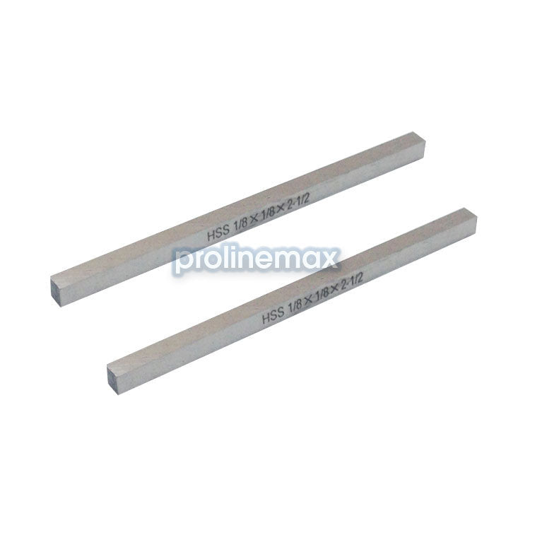 2 PC High Speed Steel HSS Square Tool Bit 1/8" x 1/8" x 2-1/2" M2AL Square Ground Cobalt