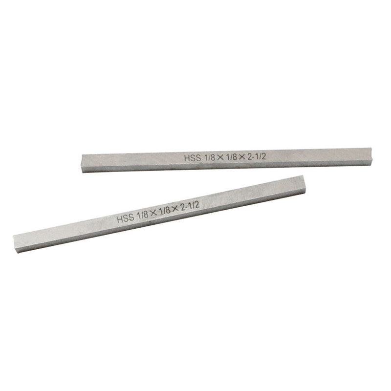 2 PC High Speed Steel HSS Square Tool Bit 1/8" x 1/8" x 2-1/2" M2AL Square Ground Cobalt