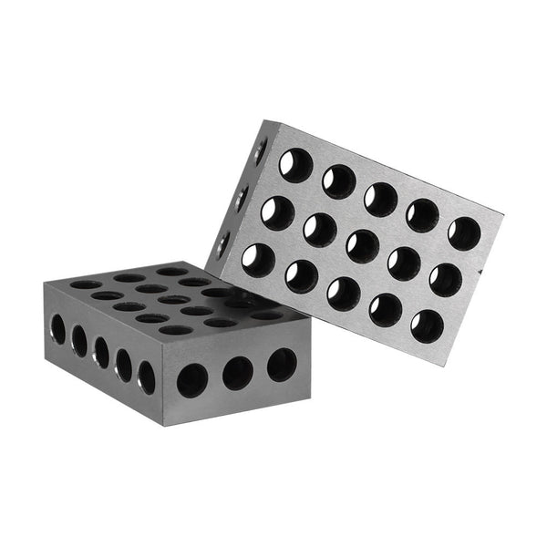 2 Pc Precision 25-50-75mm Blocks 23 Holes Parallel Clamping Metal Block Lathe Tools Milling Drilling