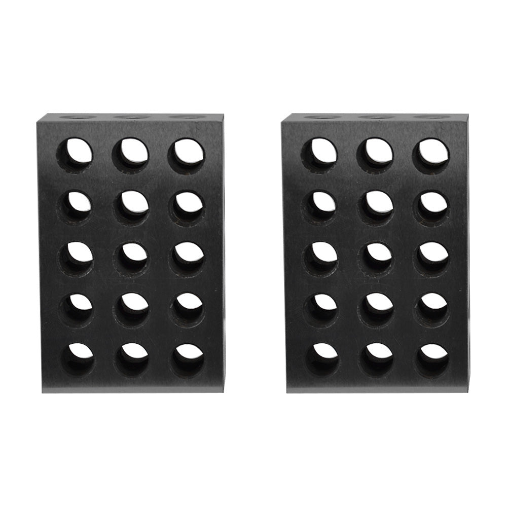 2 Pc Precision 25-50-75mm Blocks 23 Holes Parallel Clamping Metal Block Lathe Tools Milling Drilling
