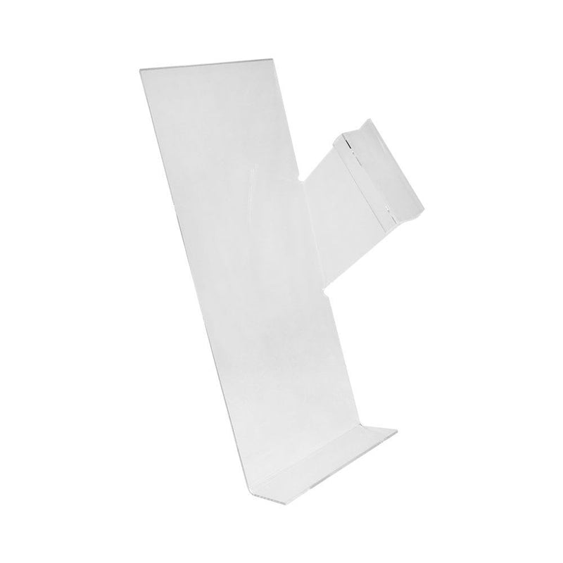 2 Pc Right Profile 10" x 4" Slatwall Clear Acrylic Shoe Display Shelf