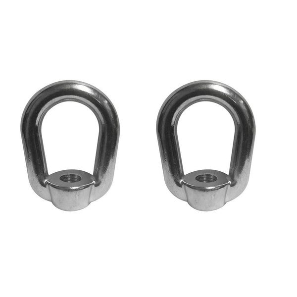 2 Pc SS 316 EYE NUT 1/4" UNC Tap Thread Stainless Steel Boat Marine 460 Lbs WLL