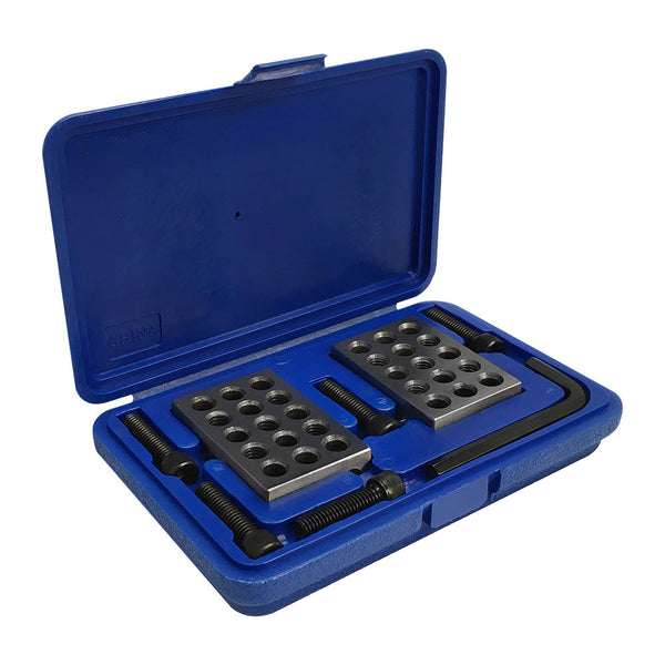 2 Pc Ultra Precision 1-2-3 Blocks .0001'' Metal Block Set Holes Milling Drilling Machining