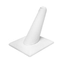 2 Pc White Faux leather Single Finger Ring Display Jewelry Showcase Retail Fixture