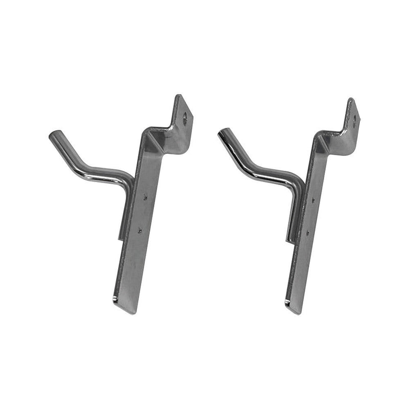 2 Pcs 1'' Chrome Slatwall Hook Hooks Retail Display Wire Metal Hanger