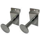 2 Pcs 3'' Chrome Single Garment Hook Slatwall Fitting Display Hanger Disc End