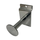 2 Pcs 3'' Chrome Single Garment Hook Slatwall Fitting Display Hanger Disc End