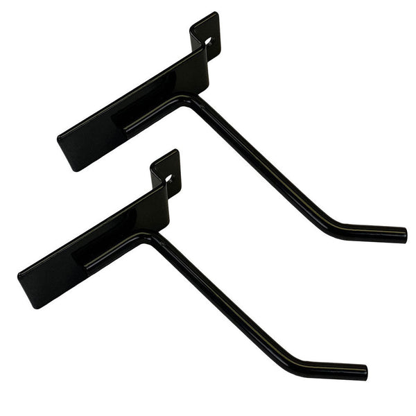 2 Pcs 4'' Black Slatwall Hook Hooks Retail Display Wire Metal Hanger