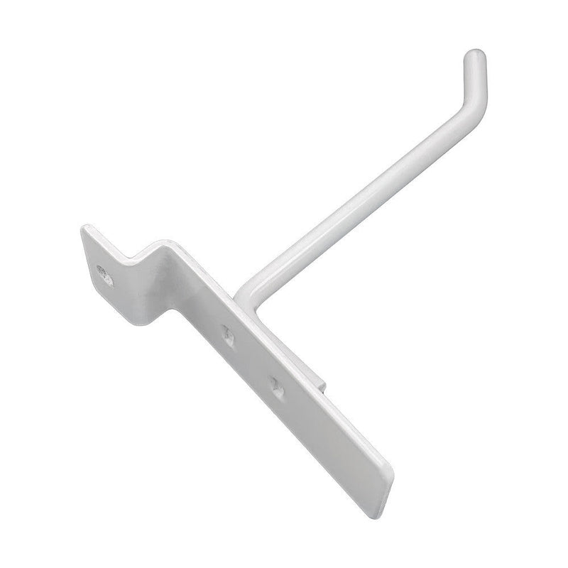 2 Pcs 4'' Gloss White Slatwall Hook Hooks Retail Display Wire Metal Hanger