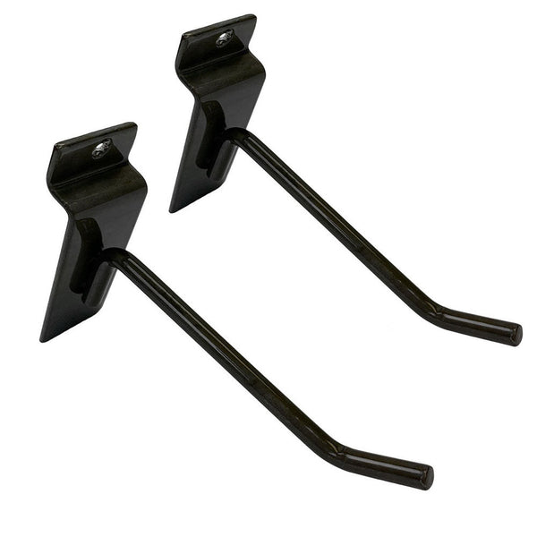 2 Pcs 4'' Raw Steel Slatwall Hook Hooks Retail Display Wire Metal Hanger