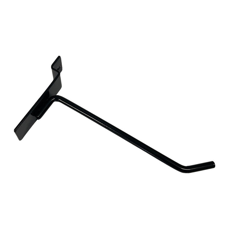 2 Pcs 6'' Black Slatwall Hook Hooks Retail Display Wire Metal Hanger
