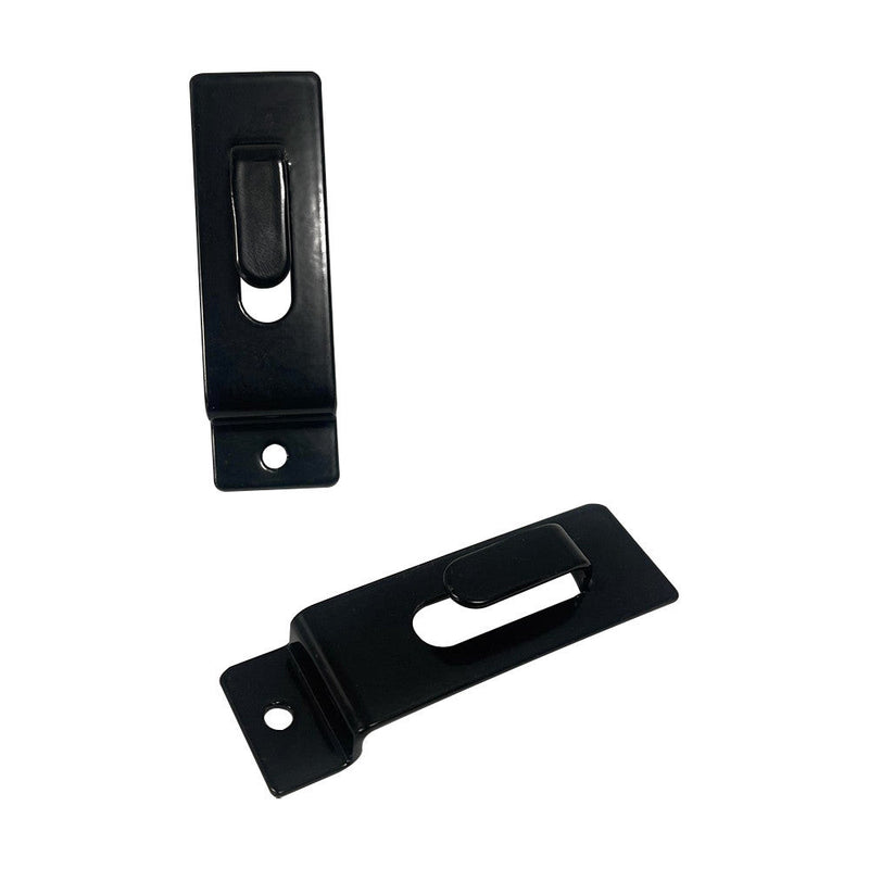 2 Pcs Black Single Notch Slatwall Hook Hooks Retail Display Metal Picture Hanger