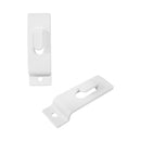 2 Pcs White Single Notch Slatwall Hook Hooks Retail Display Metal Picture Hanger