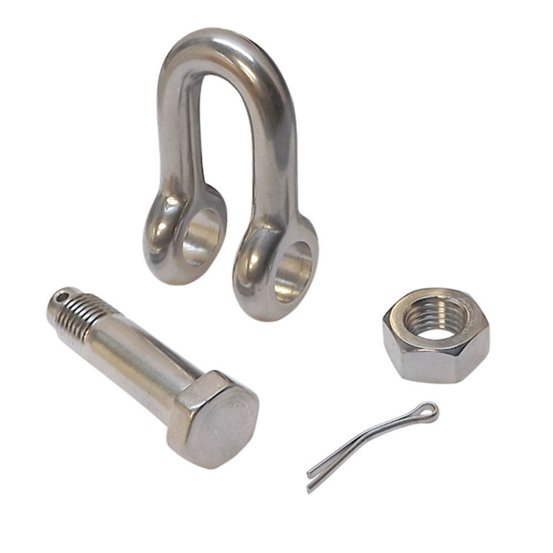 2 Ton 5/8" Bolt Pin Chain Shackle D Ring Rigging 316 Marine Stainless Steel 4,000 Lbs WLL