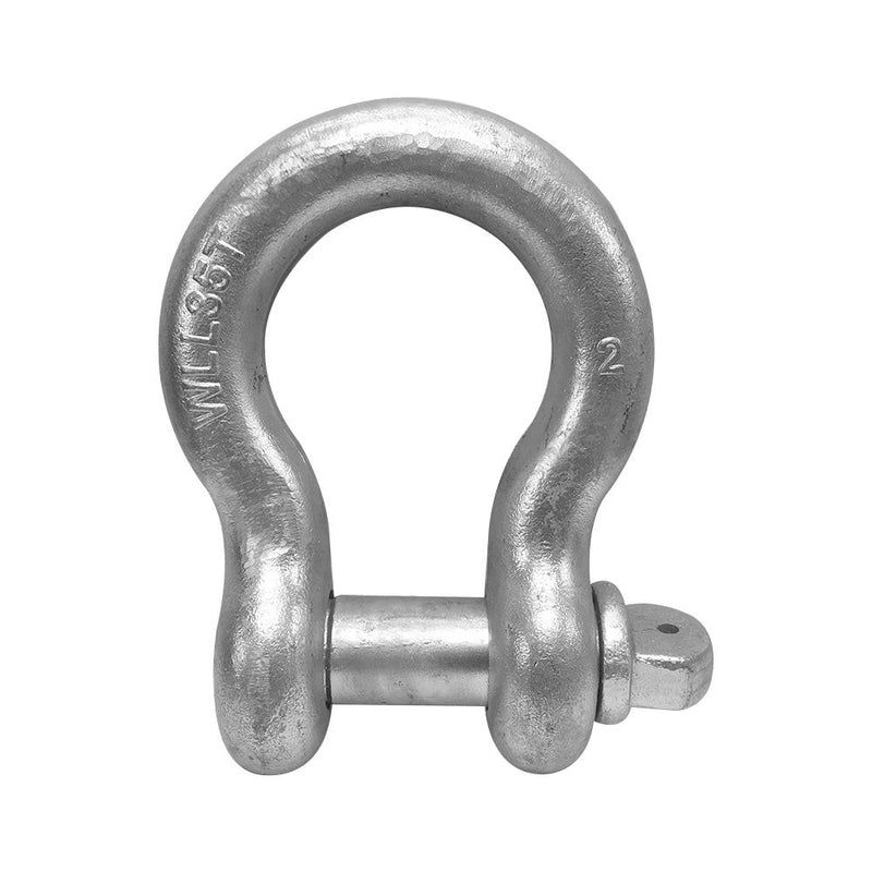 2" Screw Pin Anchor Shackle Galvanized Steel  Drop Forged 70000 Lbs D Ring Bow Rigging