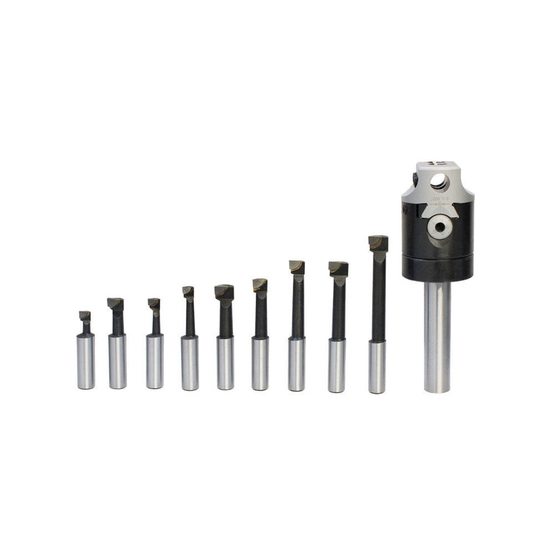 2'' Boring head STRAIGHT Shank 9 Carbide Tipped GRAD .002