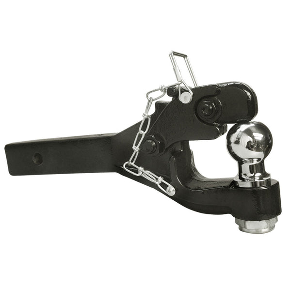 2'' X 2'' Combination Pintle Hook w- 2'' Ball Hitch Receiver Extender Hauler