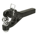 Heavy duty pintle hook and ball hitch combo for 2 inch receiver