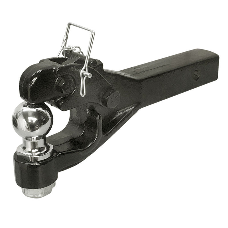 2'' X 2'' Combination Pintle Hook w- 2'' Ball Hitch Receiver Extender Hauler