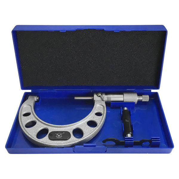 2- 3" Outside Micrometer Baked Enamel Frame 0.0001 Graduation Ratchet Stop