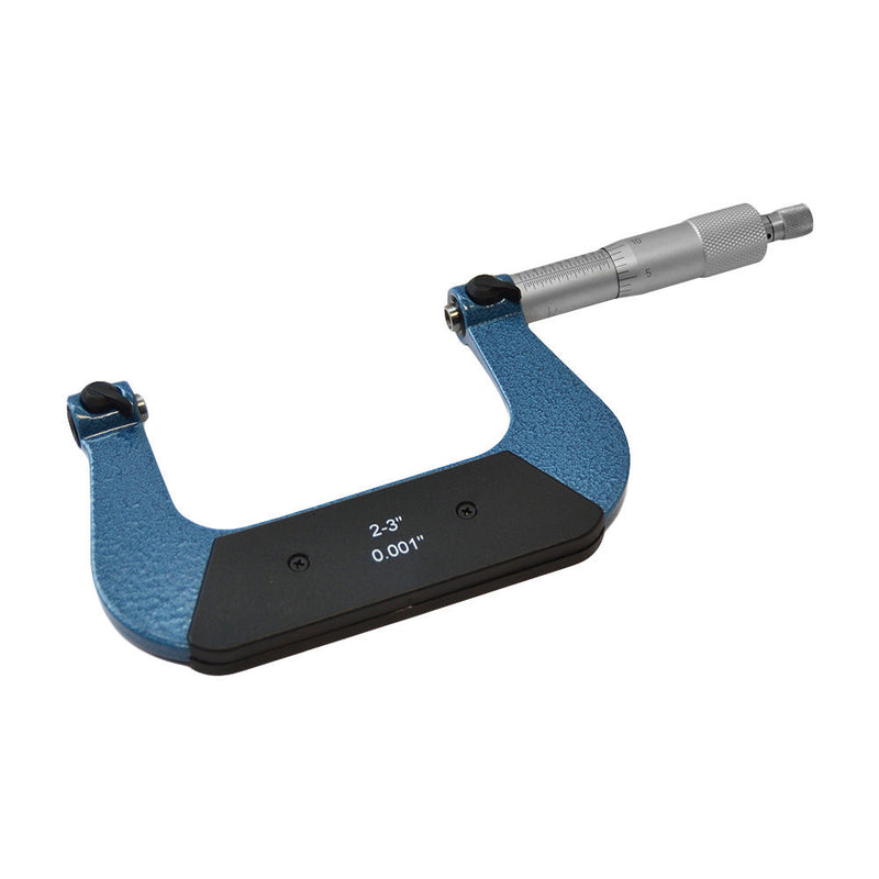 2-3" Screw Thread Micrometer Kit 60 Degree 4 Anvils 0.001'' Graduation Ratchet stop