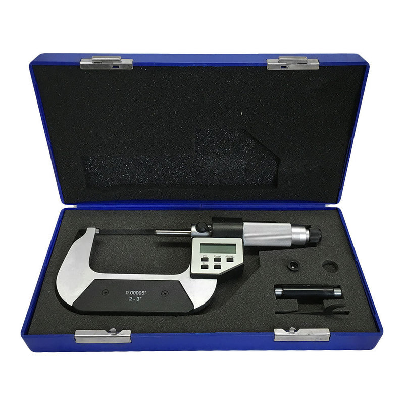 2-3"/ 50-75mm IP54 5-Key Electronic Digital Outside Micrometers 0.00005'' Direct RS232