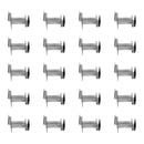 20 PC 3" Chrome Hangrail Bracket Hold 1-3/4" X 1/2" Rectangular Tube on Slatwall