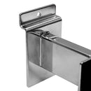 20 PC 3" Chrome Hangrail Bracket Hold 1-3/4" X 1/2" Rectangular Tube on Slatwall